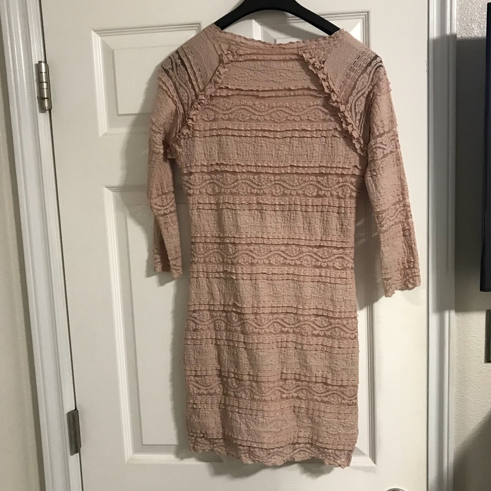 Avec Les Filles rose/blush short dress